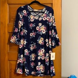 Floral long sleeve dress